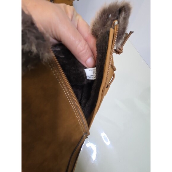 Journee Collection Zip Up Faux Fur Brown Eskimo Boots Sz 8.5 Winter Comfort - Picture 11 of 13